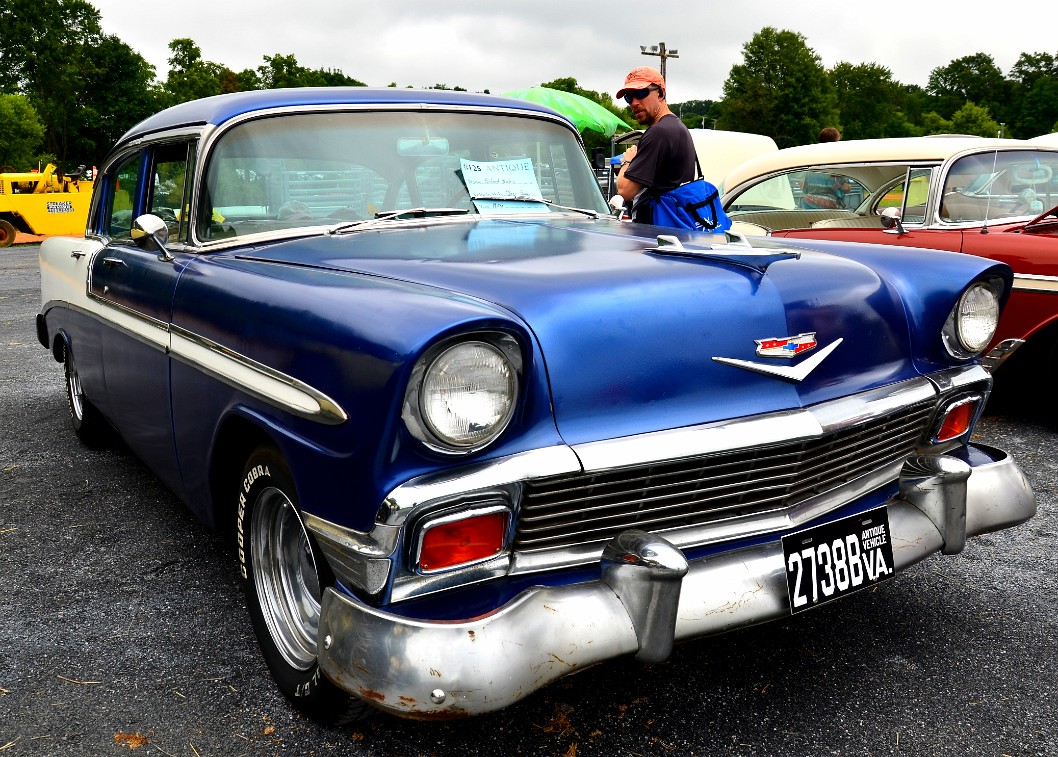 1956 Chevy Belair in Electric Blue 1956 Chevy Belair in Electric Blue