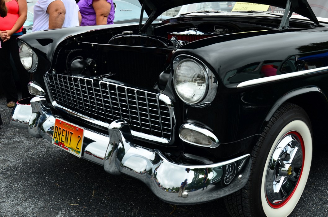 Black and Chrome Front of the 1955 Chevy Belair Black and Chrome Front of the 1955 Chevy Belair