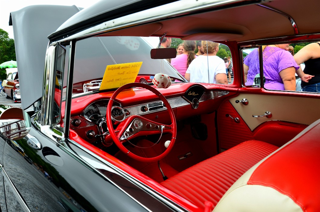 Red and White Chevy Belair Interior Red and White Chevy Belair Interior