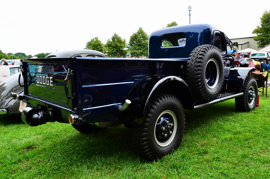 Rear Profile of the Blue Power Wagon