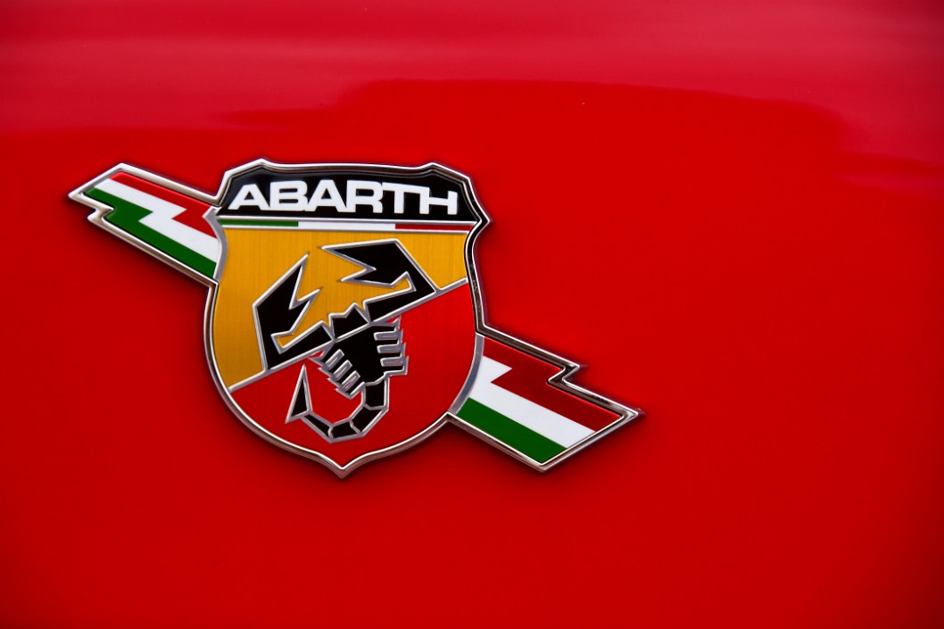 Abarth Badge on Red