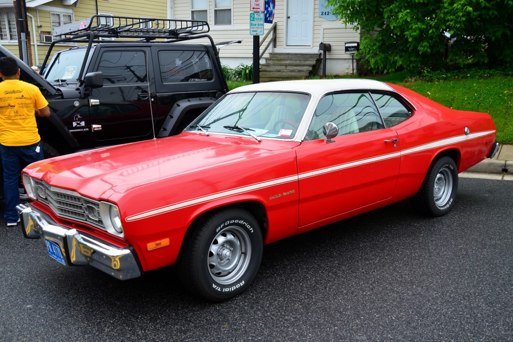 Plymouth Duster in Red Orange Plymouth Duster in Red Orange