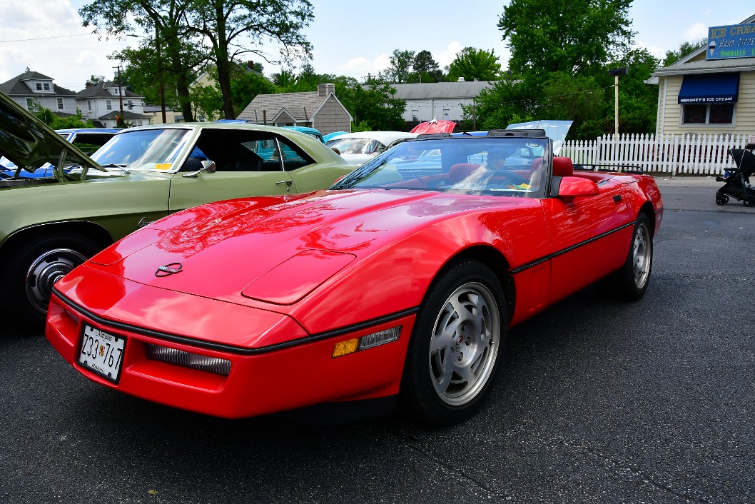 1990 Red Chevy Corvette Convertible