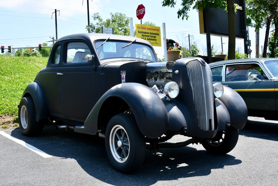 1935 Plymouth Gasser Hot Rod in Flat Black
