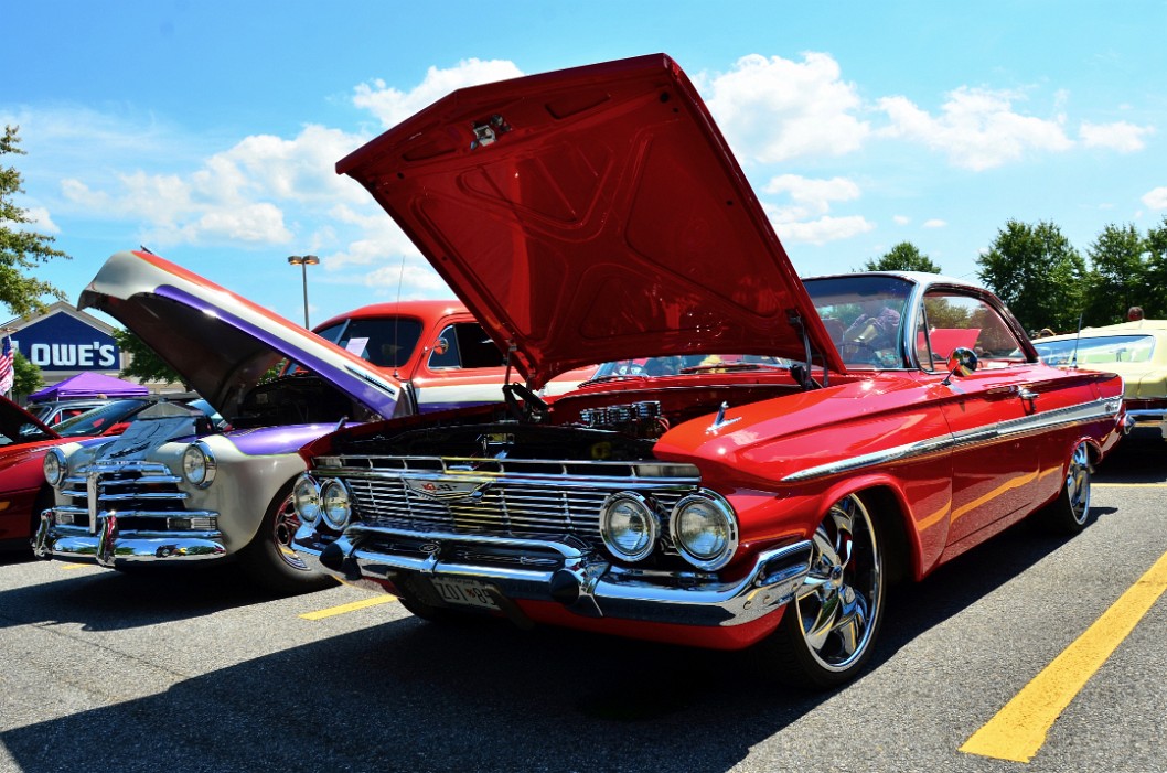 Long Red Chevy Impala