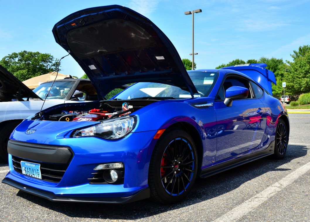 Front Profile of a 2015 Subaru BRZ in Blue Front Profile of a 2015 Subaru BRZ in Blue