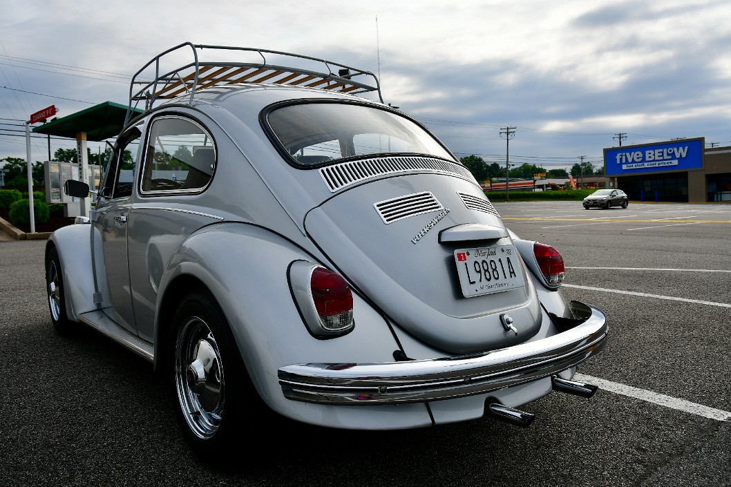Clean and Elegant Silver VW Beetle