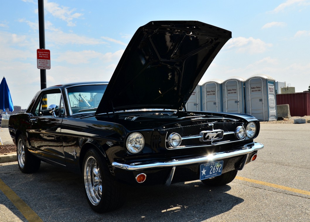 1965 Ford Mustang Black on a Blue Day 1965 Ford Mustang Black on a Blue Day