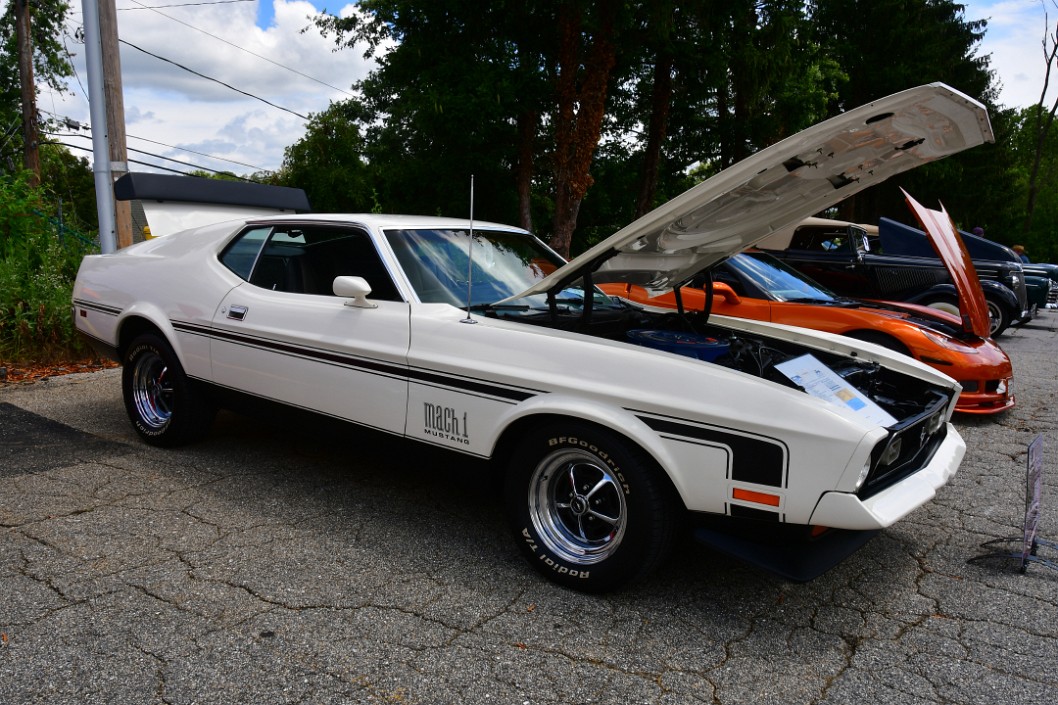 1971 Ford Mustang Mach 1 In White and Black