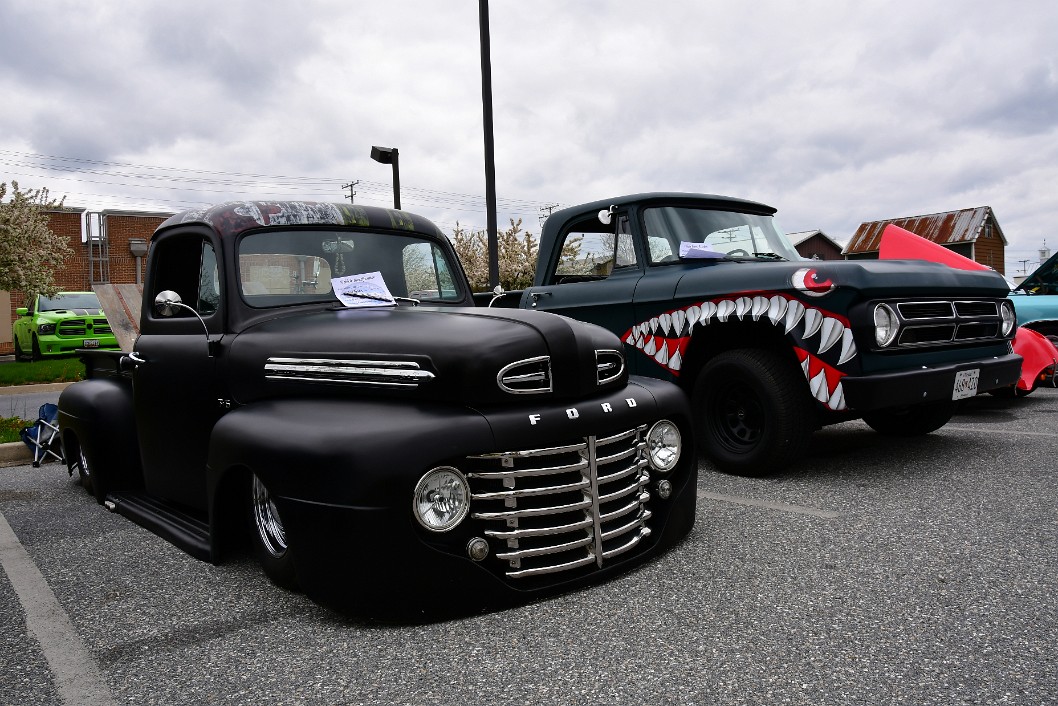 Lowered Black 1949 Ford Pickup Truck