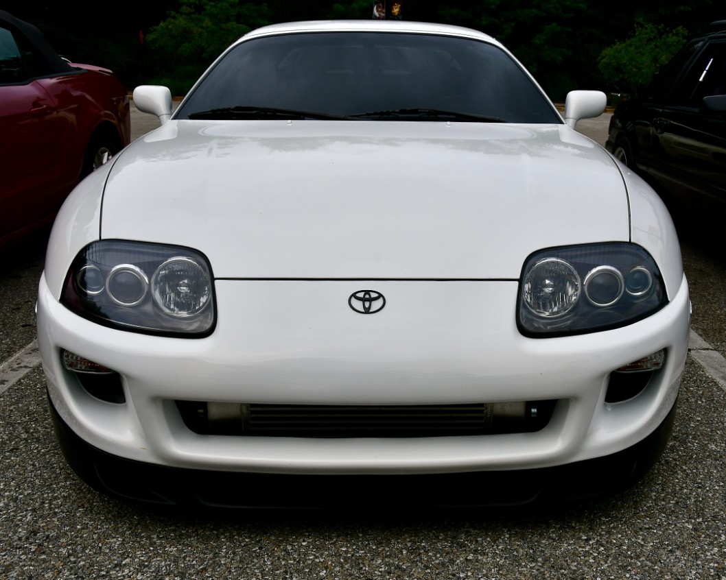 Head-On View of a Toyota Supra Turbo in White