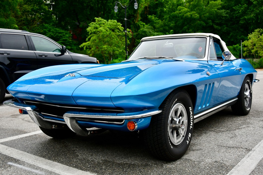 Stunning Blue and White Chevy Corvette