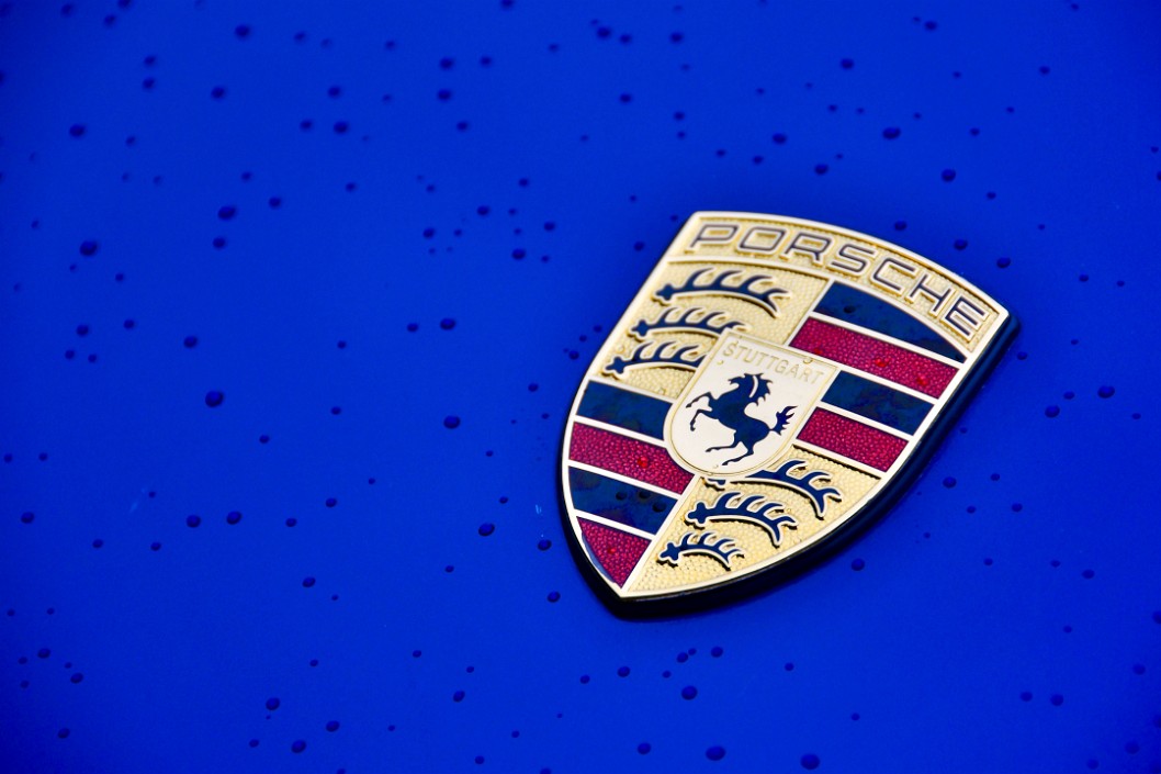 Porsche on Blue