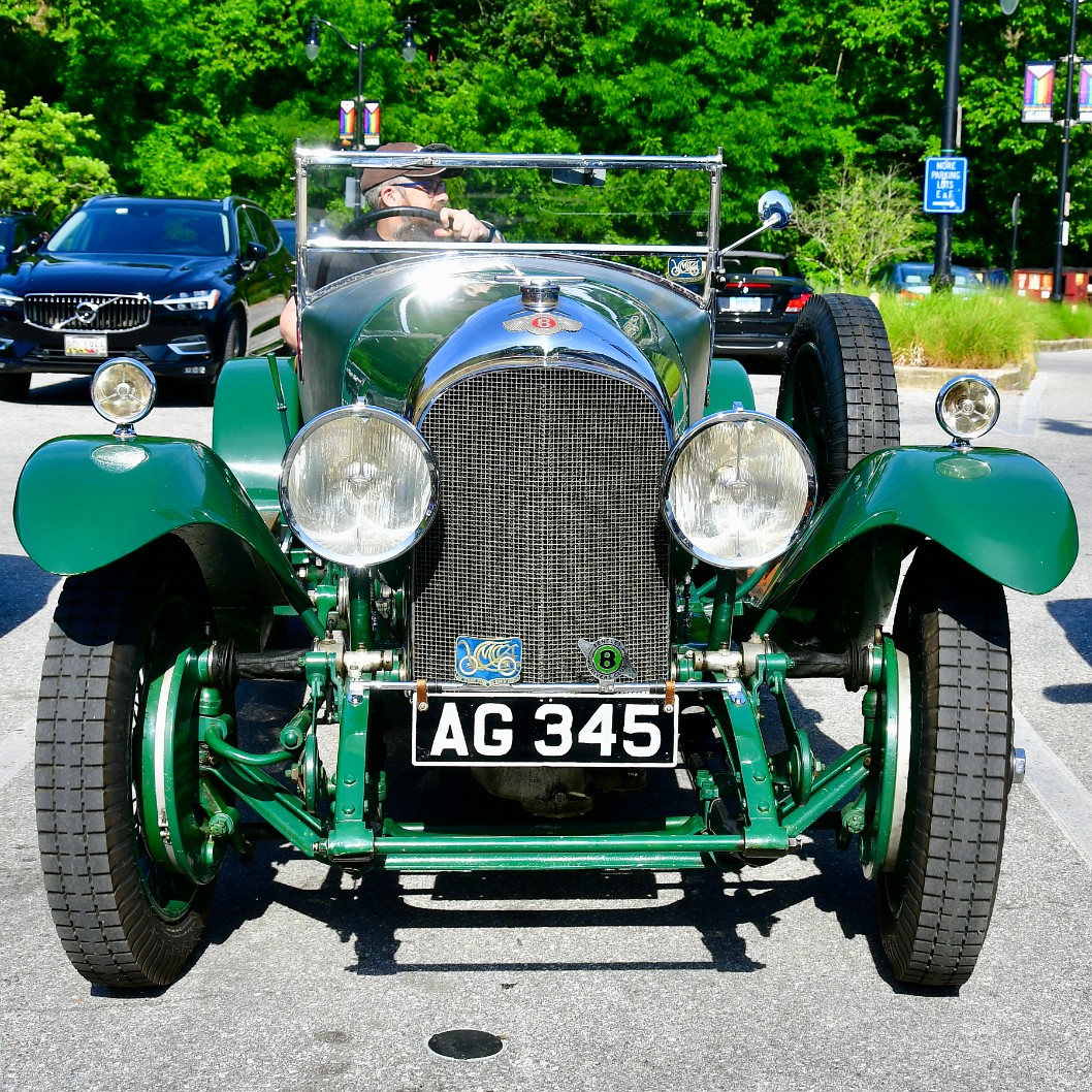 Head-On View to a Classic Bentley