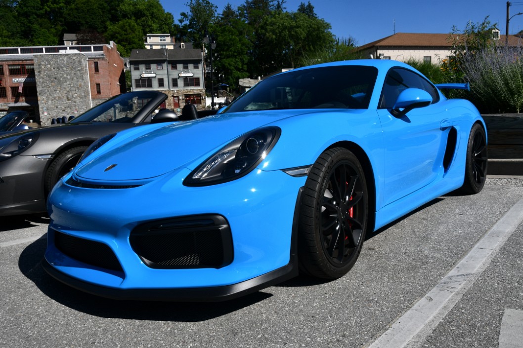 Sky Blue Porsche GT4
