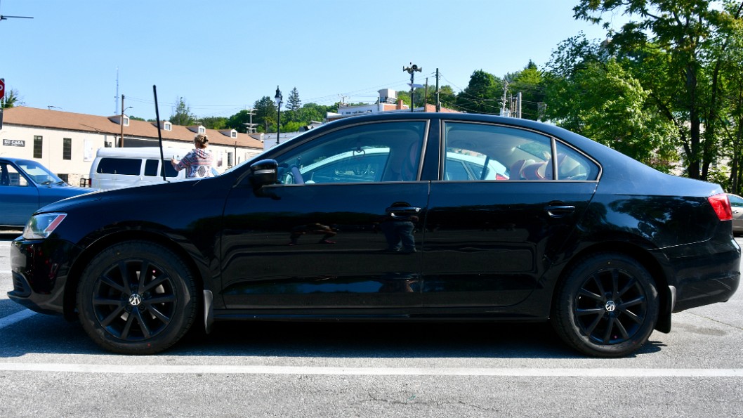 Solid Black VW Jetta