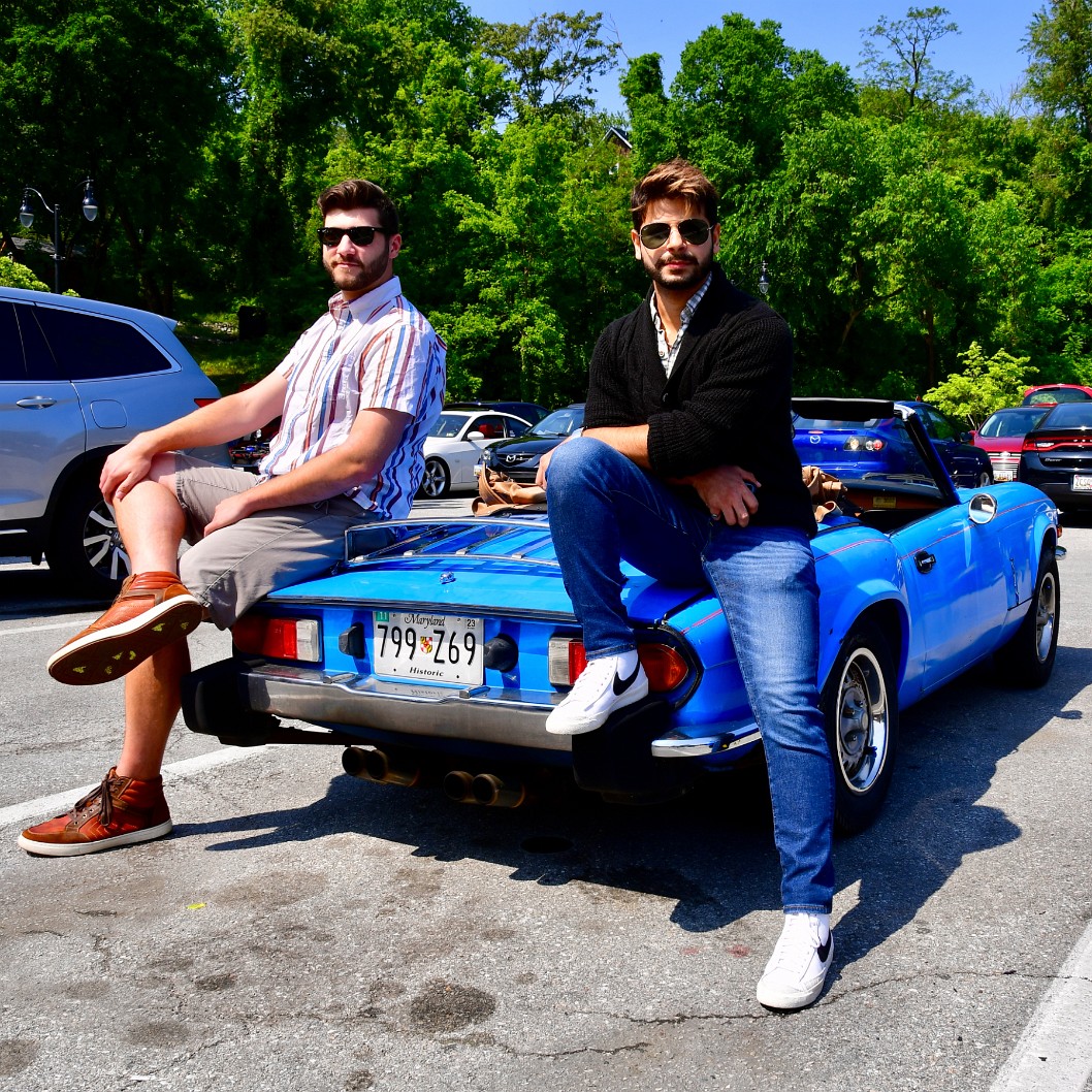 Two Cool Fellas on a Triumph 1500 Convertible 3