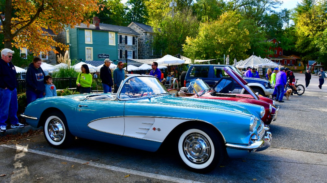 Classic Blue Corvette Convertible