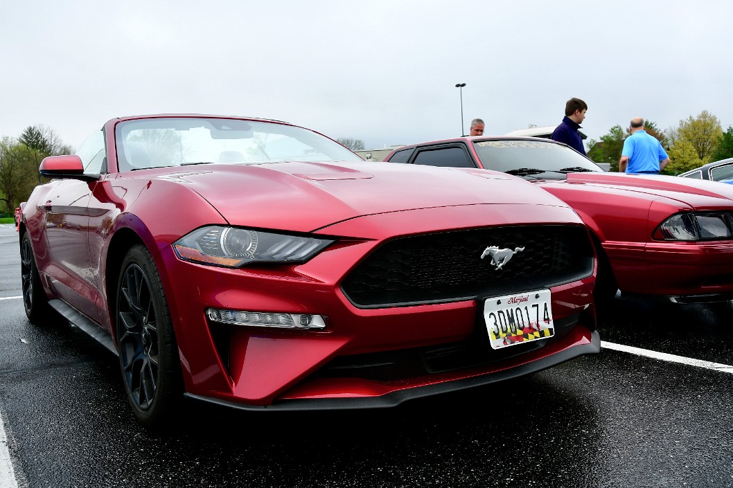Modern Mustang Convertible in Red