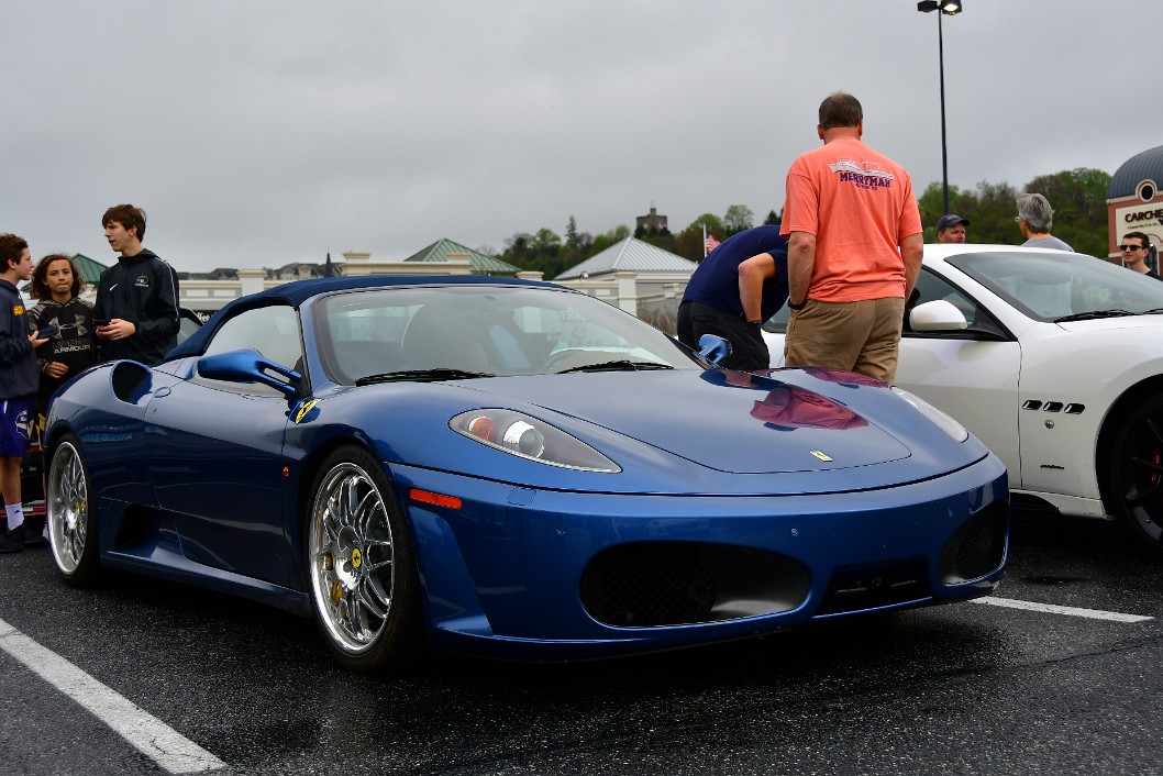 Sleek Dark Blue Ferrari