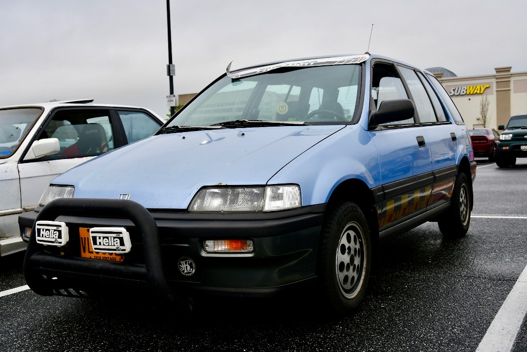 Honda Civic Wagon in Blue and MD Flag