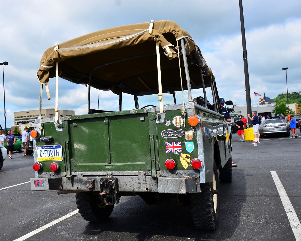 Rear of the Land Rover