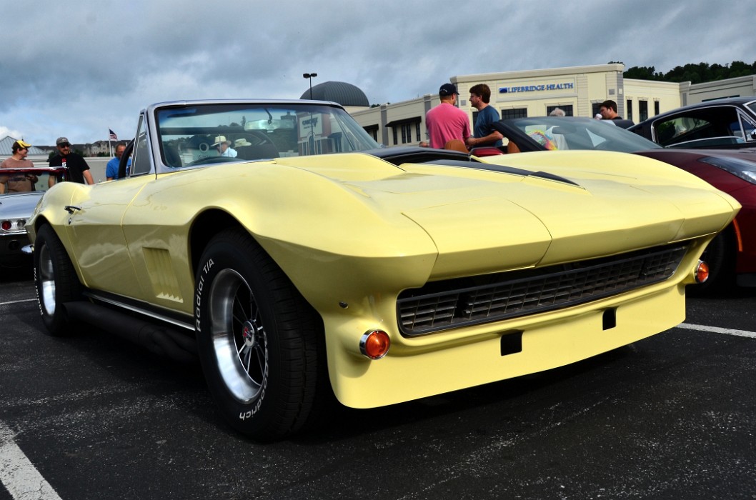 Wide Yellow Corvette Convertible