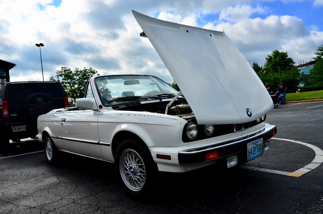 Front Profile on the White 325i Convertible