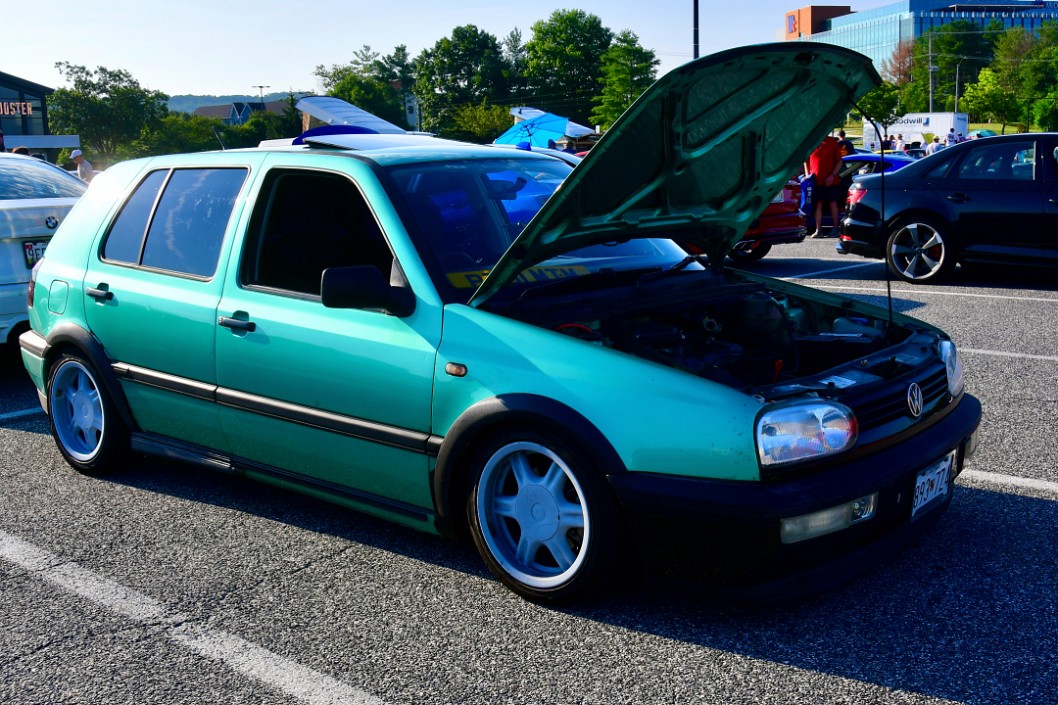 VW Golf in Bright Green