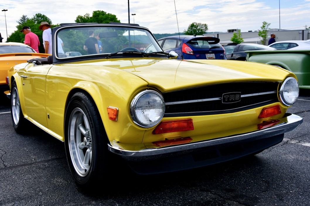 Nice Yellow Triumph TR6 Convertible in Yellow