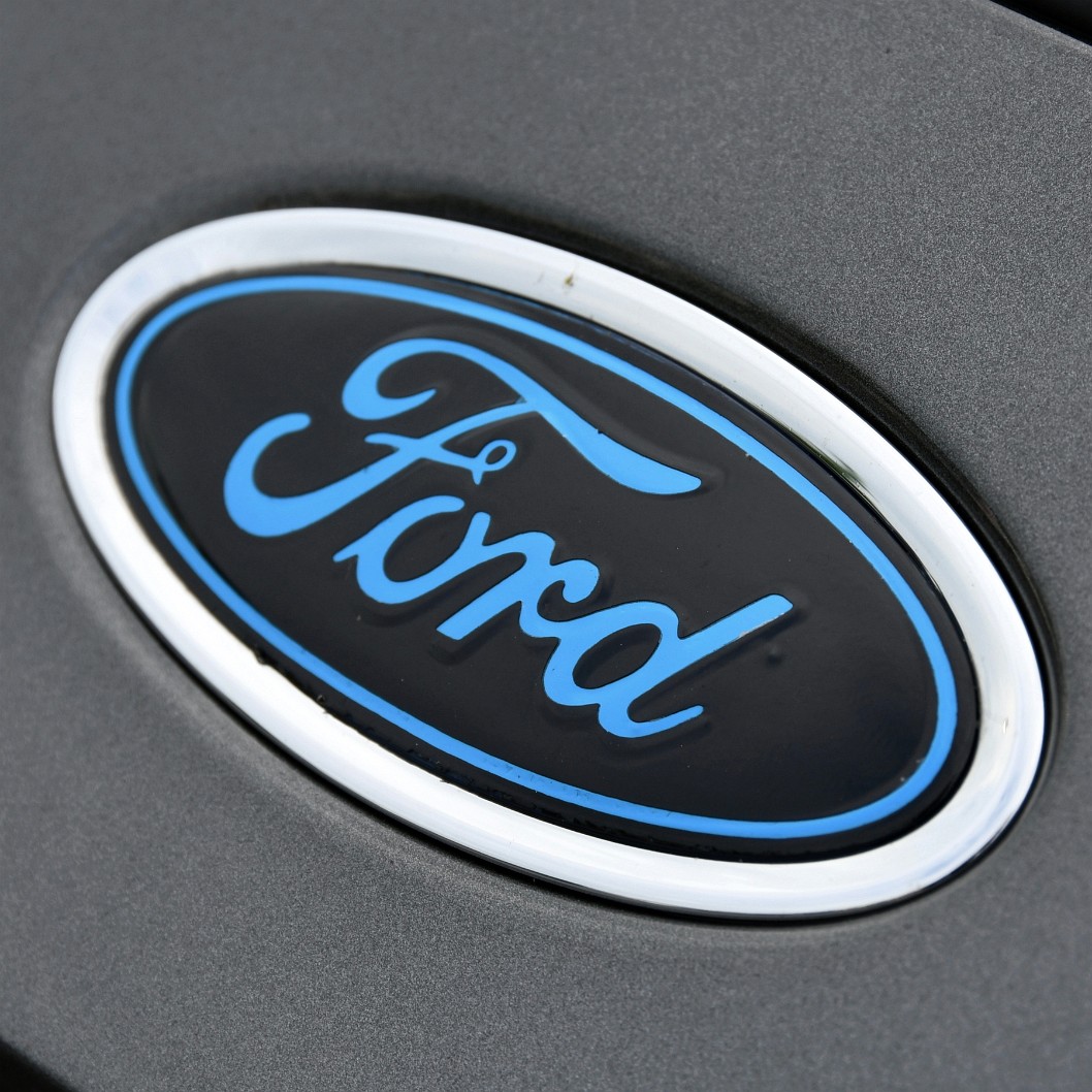 Blue Ford in an Oval