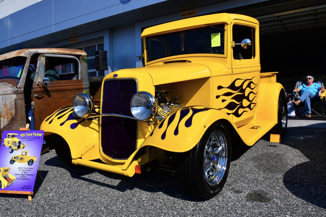1932 Ford Pickup With Deep Purple Flames