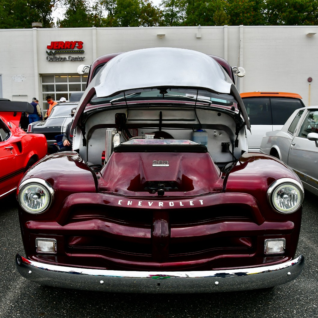 1954 Chevy 3100 Pickup in Maroon and Silver