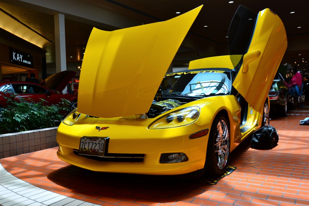 Chevy Corvette in Yellow With Scissor Doors Chevy Corvette in Yellow With Scissor Doors