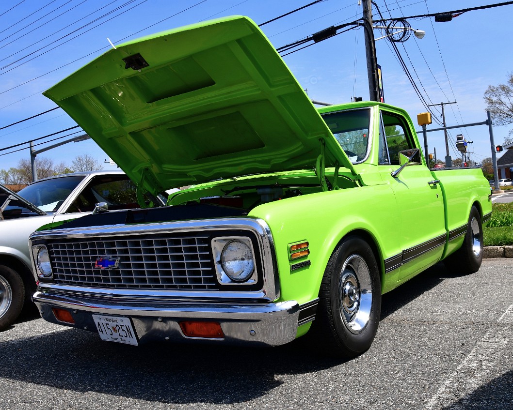 Brilliantly Green Chevy C-10 Pickup Truck