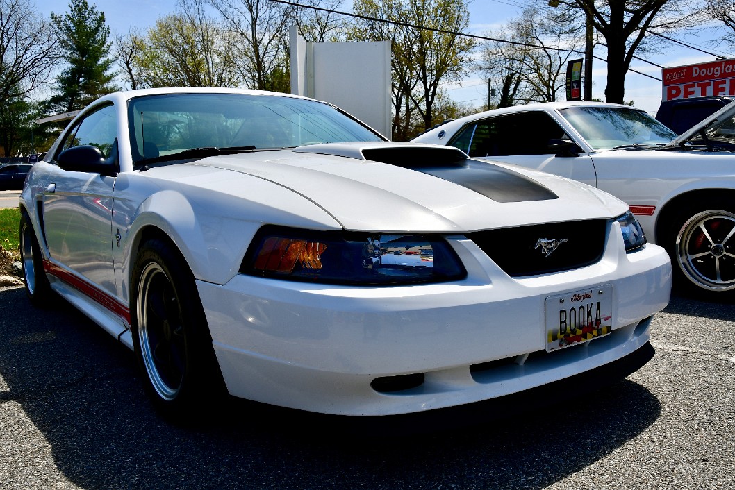 Big White Ford Mustang