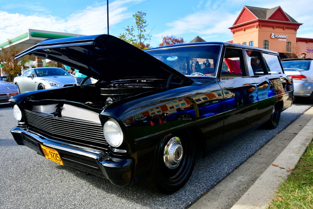 Smooth and Clean 1966 Chevy Nova Wagon in Shiny Black