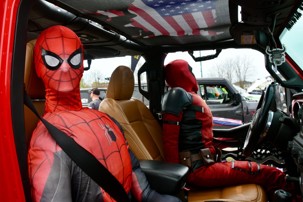 Spidey in the Passenger Seat