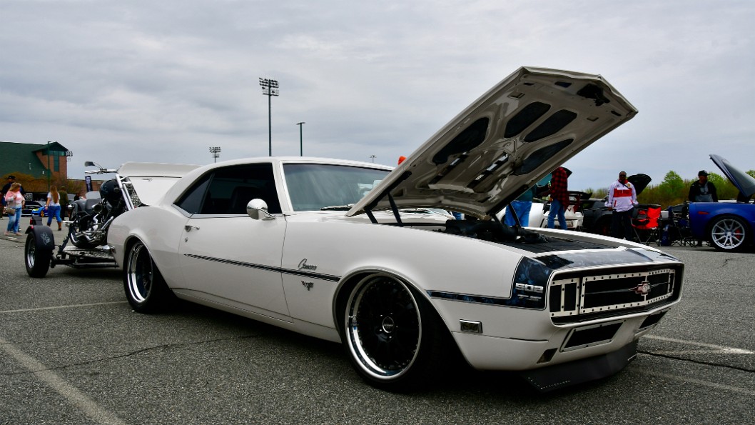 1968 Chevy Camaro in White With Car Parts Themed Accents