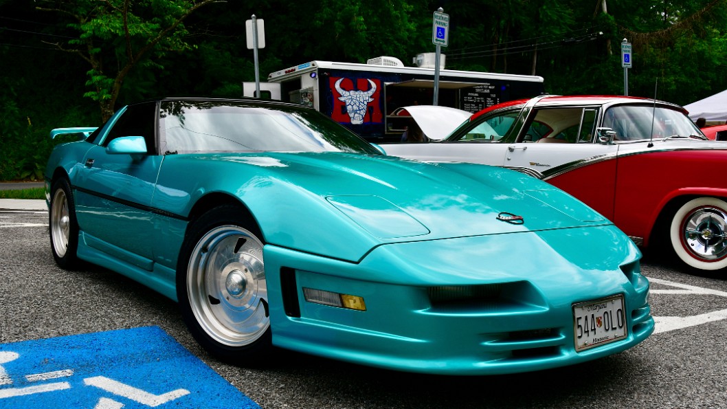 Turquoise Chevy Corvette