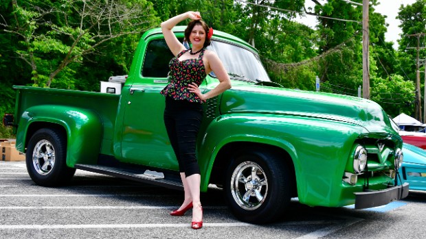 Classic Green Pickup Truck