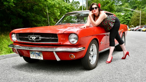 Red 1965 Ford Mustang