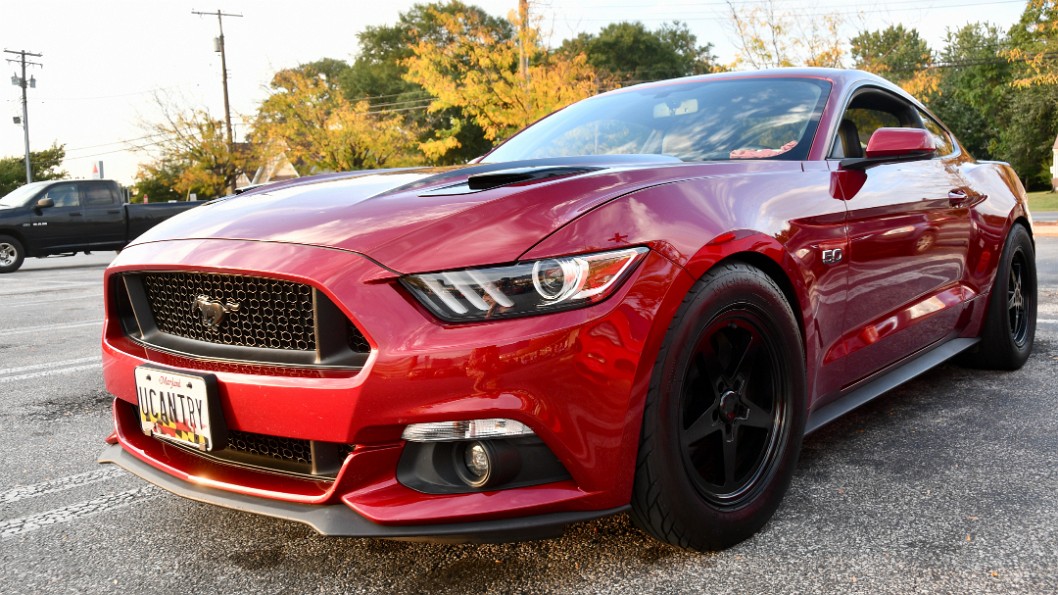 Dark Red Mustang
