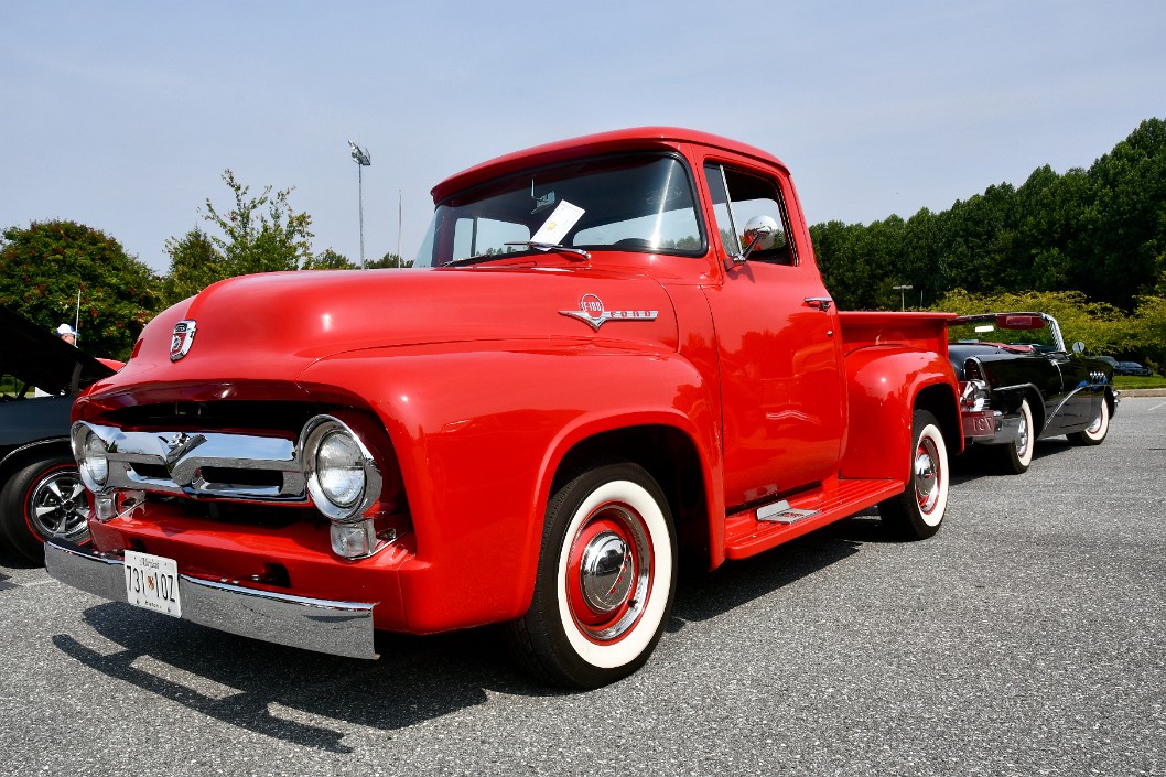 1956 Ford F-100 Pickup in Bright Red