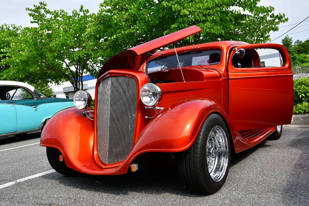 1934 Chevy Coupe in Metallic Orange