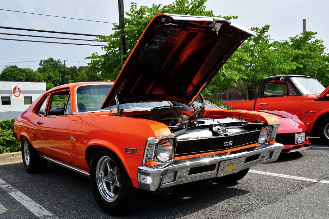 1970 Chevy Nova in Solid Orange