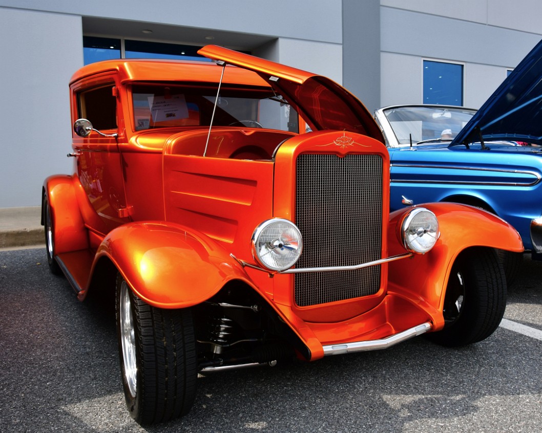 Sleek Shining Orange 1930 Chevy
