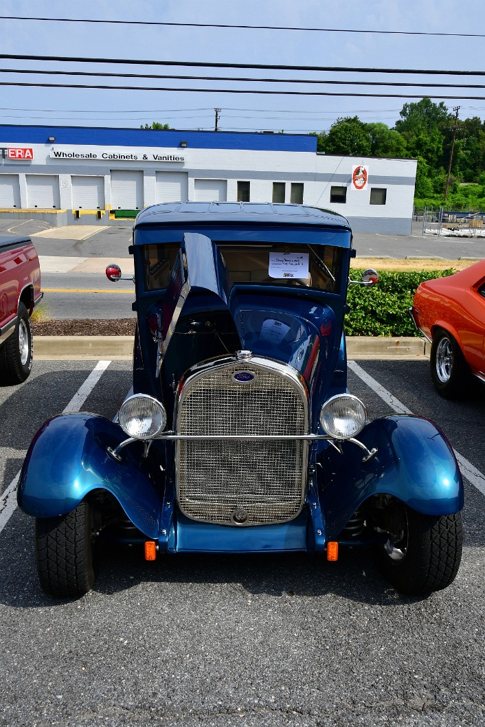 Front View of the Blue Ford Model A