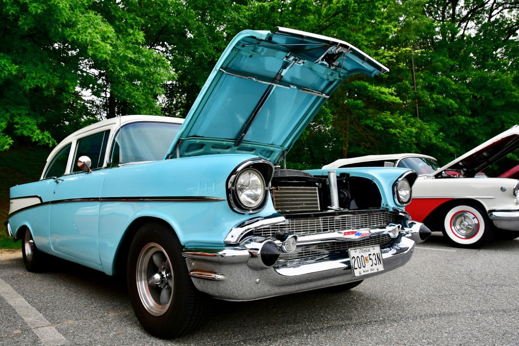 Chevy Bel Air in Sky Blue and White