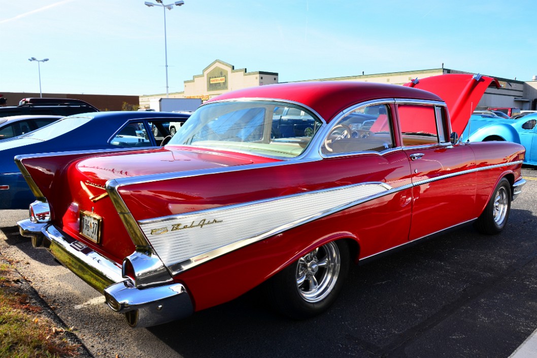 Classic Chevy Bel Air in Red and White Classic Chevy Bel Air in Red and White
